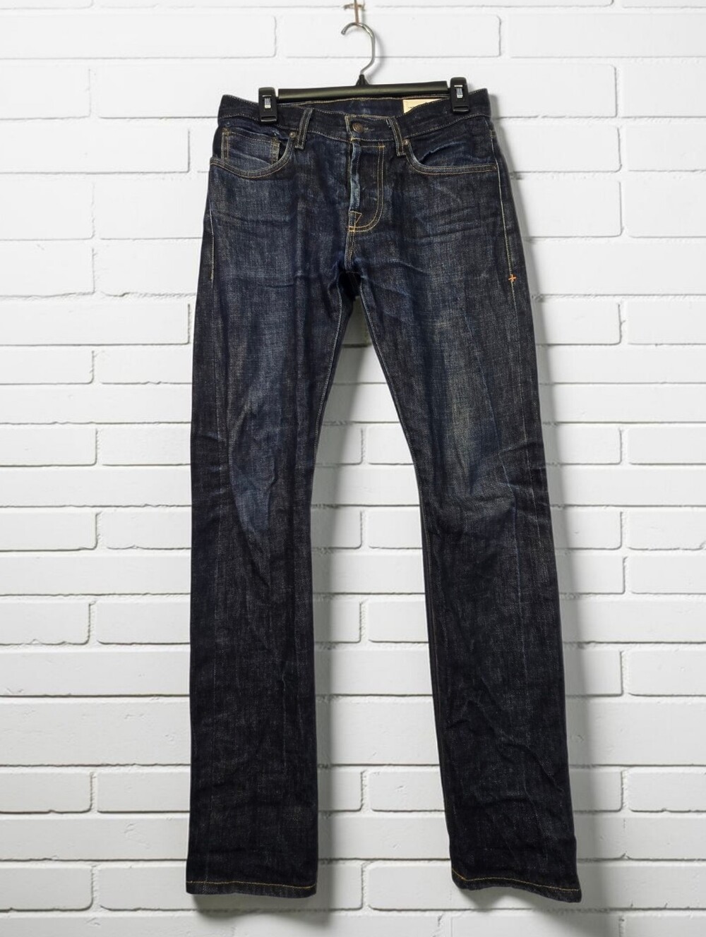 Imogene + Willie Charlie Selvedge Slim Straight Dark Blue Jean Button Fly sz 29